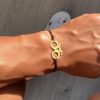 Bracelet velo couleur OR en acier inox
