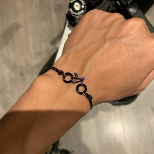 Bracelet vtt noir/violet