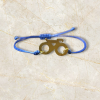 Bracelet vélo laiton attache bleue